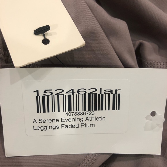 NEW! Pink Lily light plum crop leggings, L - Picture 5 of 5